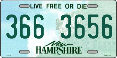 NH license plate 3663656