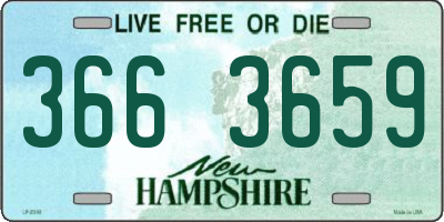 NH license plate 3663659