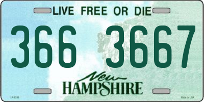 NH license plate 3663667
