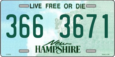 NH license plate 3663671
