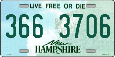 NH license plate 3663706