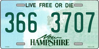 NH license plate 3663707