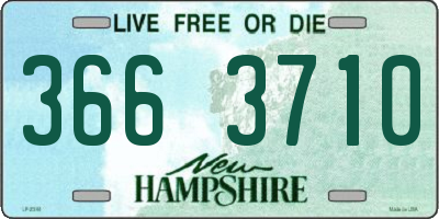 NH license plate 3663710