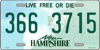 NH license plate 3663715
