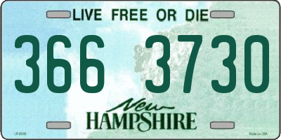 NH license plate 3663730