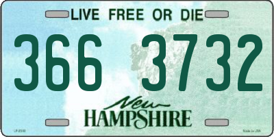NH license plate 3663732
