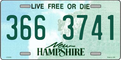 NH license plate 3663741