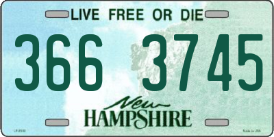 NH license plate 3663745