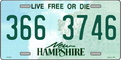 NH license plate 3663746