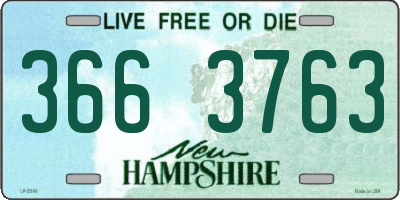 NH license plate 3663763