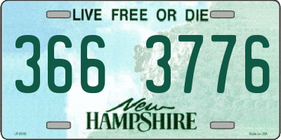 NH license plate 3663776