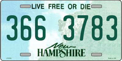 NH license plate 3663783