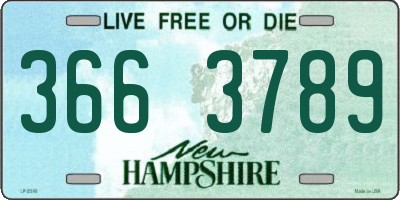 NH license plate 3663789