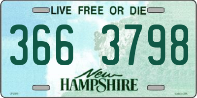 NH license plate 3663798