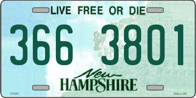 NH license plate 3663801