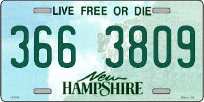 NH license plate 3663809