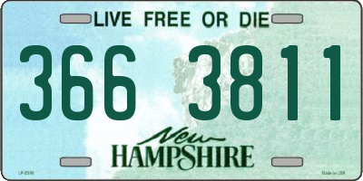 NH license plate 3663811