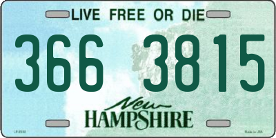 NH license plate 3663815