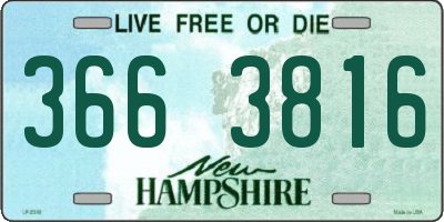 NH license plate 3663816