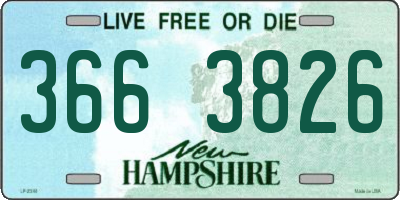 NH license plate 3663826