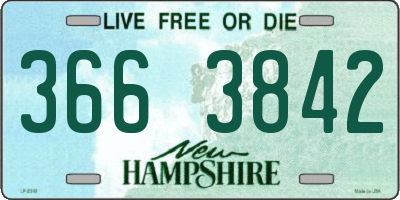 NH license plate 3663842