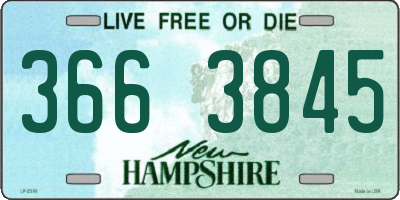 NH license plate 3663845