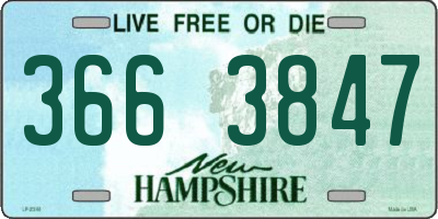 NH license plate 3663847