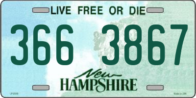 NH license plate 3663867