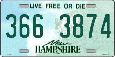 NH license plate 3663874