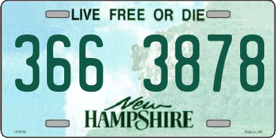 NH license plate 3663878