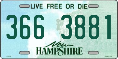 NH license plate 3663881