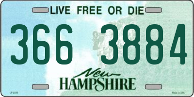 NH license plate 3663884