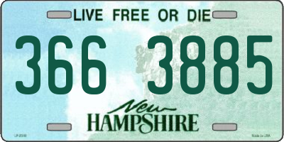 NH license plate 3663885