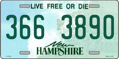 NH license plate 3663890