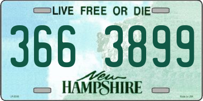 NH license plate 3663899