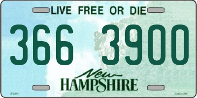 NH license plate 3663900
