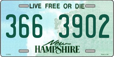 NH license plate 3663902