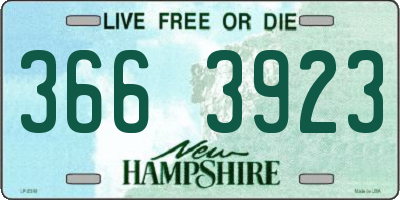 NH license plate 3663923