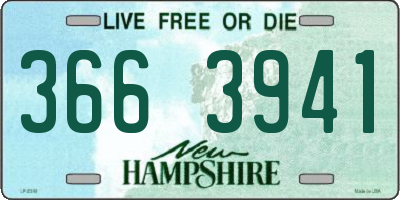 NH license plate 3663941