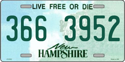 NH license plate 3663952