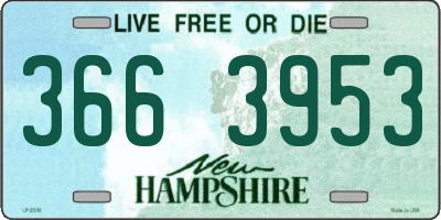 NH license plate 3663953