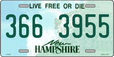 NH license plate 3663955