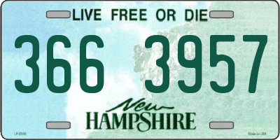NH license plate 3663957