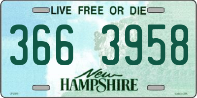 NH license plate 3663958
