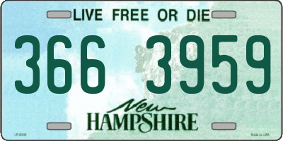 NH license plate 3663959