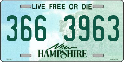 NH license plate 3663963