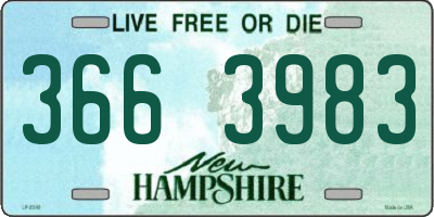 NH license plate 3663983