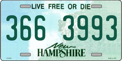 NH license plate 3663993