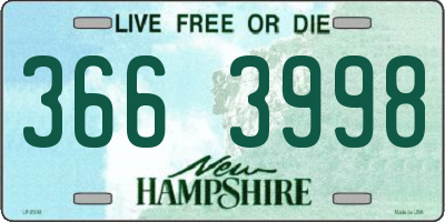 NH license plate 3663998