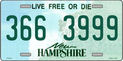 NH license plate 3663999